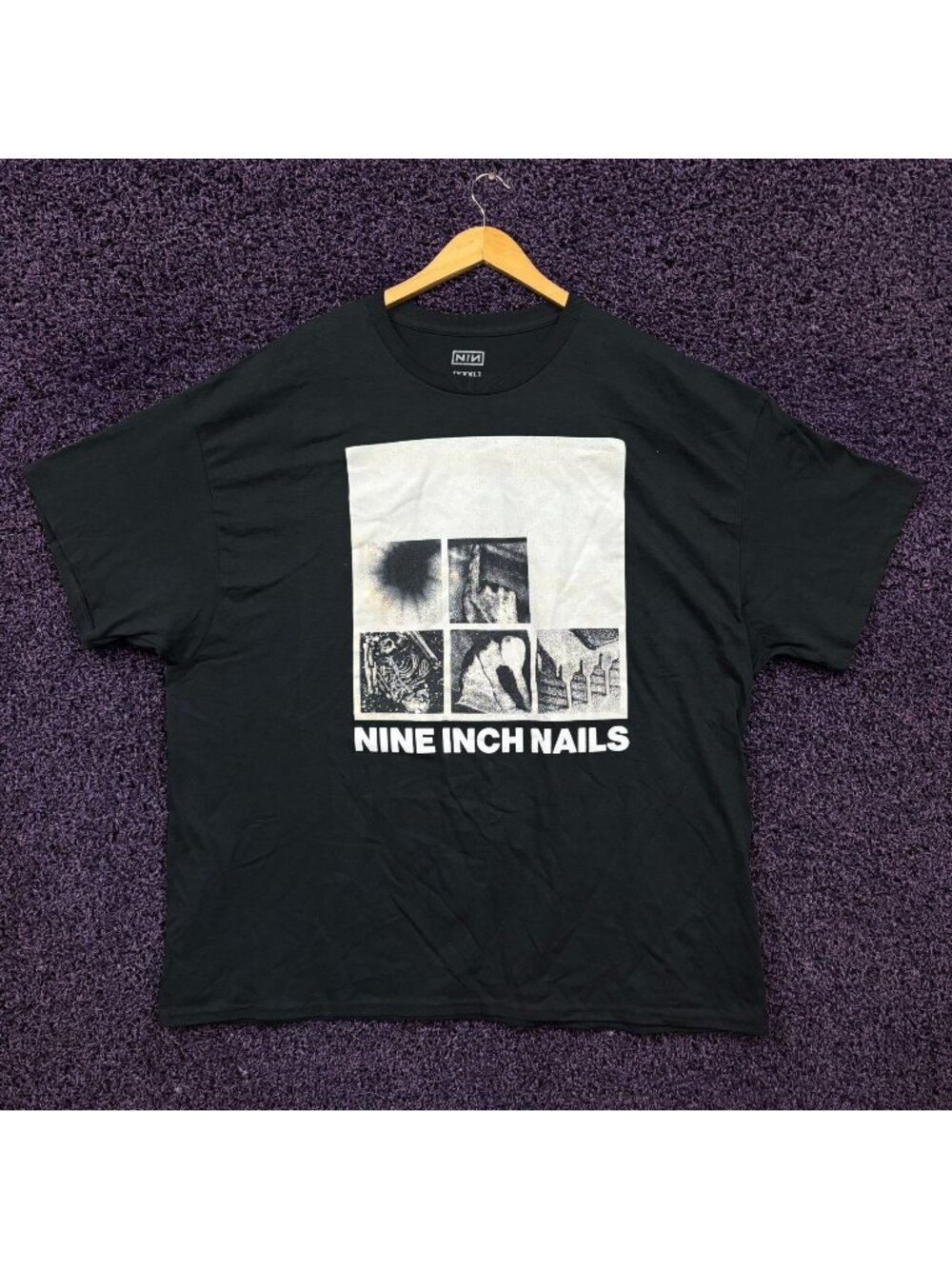Nine Inch Nails Black and White collage T-Shirt Size XXXL